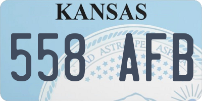 KS license plate 558AFB