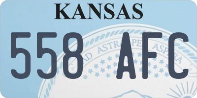 KS license plate 558AFC