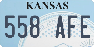 KS license plate 558AFE