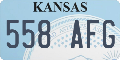 KS license plate 558AFG