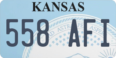 KS license plate 558AFI