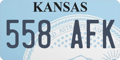KS license plate 558AFK