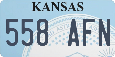 KS license plate 558AFN