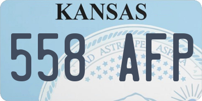 KS license plate 558AFP