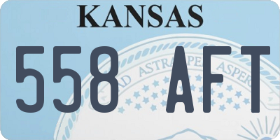 KS license plate 558AFT