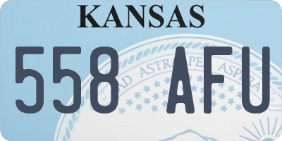 KS license plate 558AFU