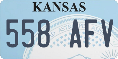 KS license plate 558AFV
