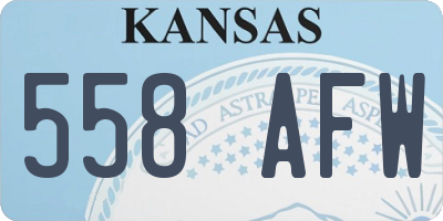 KS license plate 558AFW