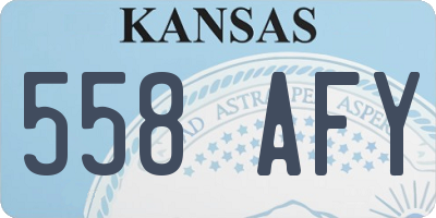 KS license plate 558AFY