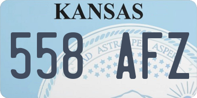 KS license plate 558AFZ