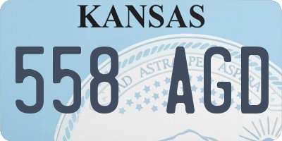 KS license plate 558AGD