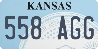 KS license plate 558AGG