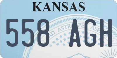 KS license plate 558AGH