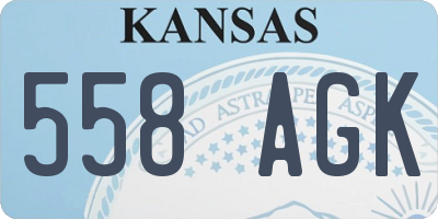 KS license plate 558AGK