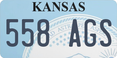 KS license plate 558AGS