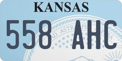 KS license plate 558AHC