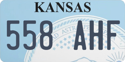 KS license plate 558AHF