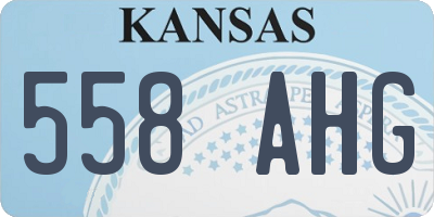 KS license plate 558AHG