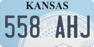 KS license plate 558AHJ