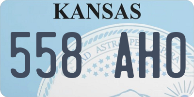 KS license plate 558AHO