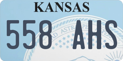 KS license plate 558AHS
