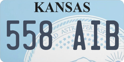 KS license plate 558AIB