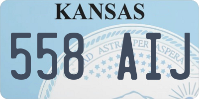 KS license plate 558AIJ
