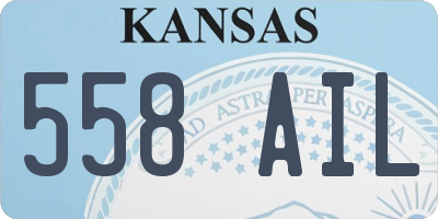 KS license plate 558AIL