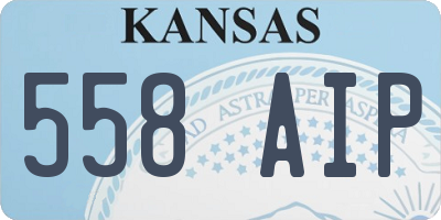 KS license plate 558AIP
