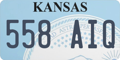 KS license plate 558AIQ