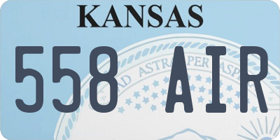 KS license plate 558AIR