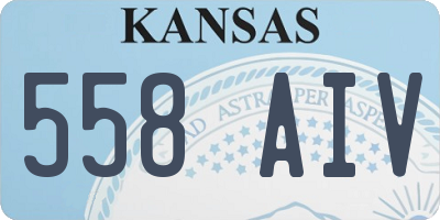 KS license plate 558AIV