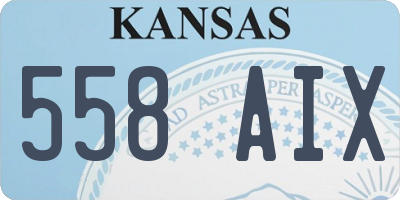 KS license plate 558AIX