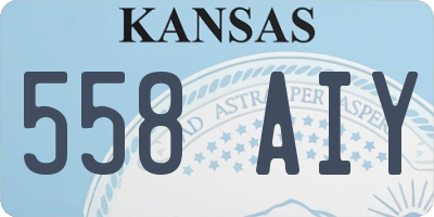 KS license plate 558AIY