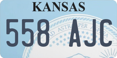 KS license plate 558AJC