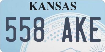 KS license plate 558AKE