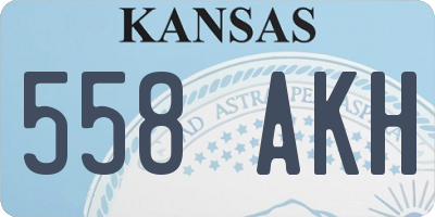 KS license plate 558AKH