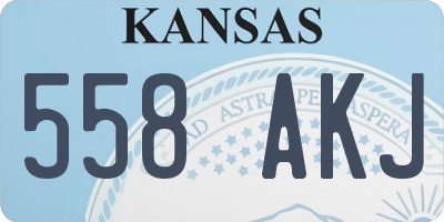 KS license plate 558AKJ