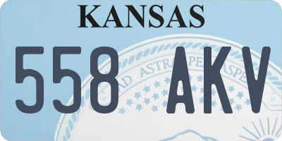 KS license plate 558AKV