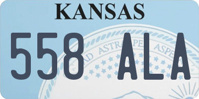 KS license plate 558ALA