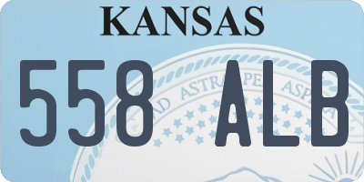 KS license plate 558ALB