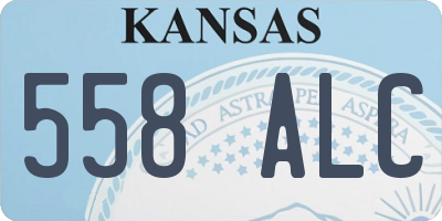KS license plate 558ALC