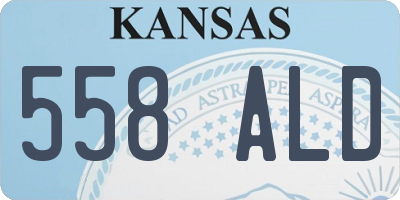 KS license plate 558ALD