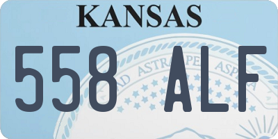 KS license plate 558ALF