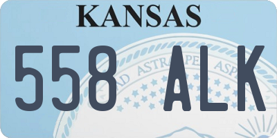 KS license plate 558ALK
