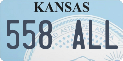 KS license plate 558ALL