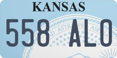 KS license plate 558ALO