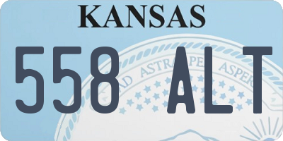 KS license plate 558ALT