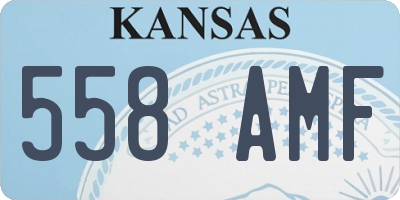 KS license plate 558AMF