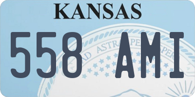 KS license plate 558AMI